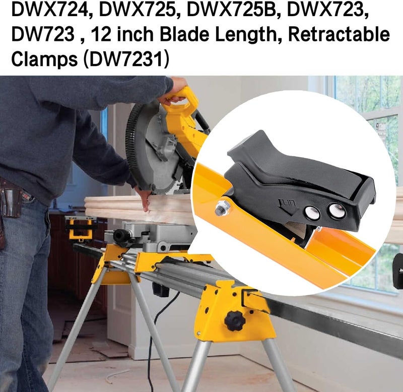 sanbaiyi Miter Saw Mounting Brackets N087371 DW7231 use for Dewalt's DW723, DWX723, DWX724, and DWX725 DWX725B Heavy Duty Miter Saw. (2 pack) Yellow, Large - Image 5